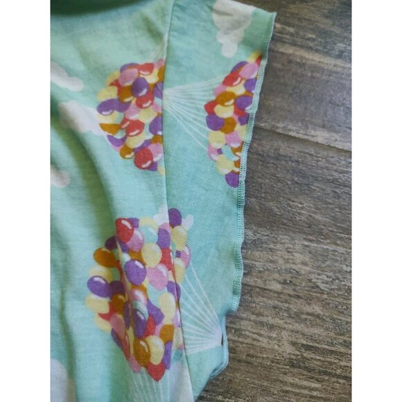 Pixar Up Sleepwear Shirt Blue Balloon Disney Cap Sleeve Colorful Kids XL 16-18 - Picture 5 of 7